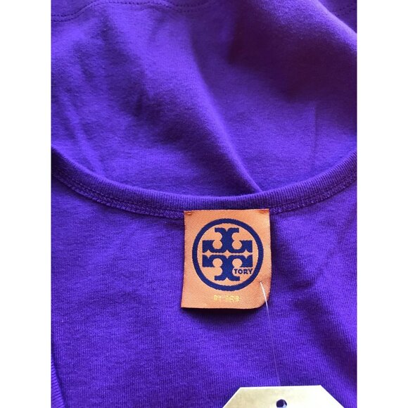Tory Burch Purple Jeweled Cloverleaf Tank Top, Size XS - Picture 8 of 8